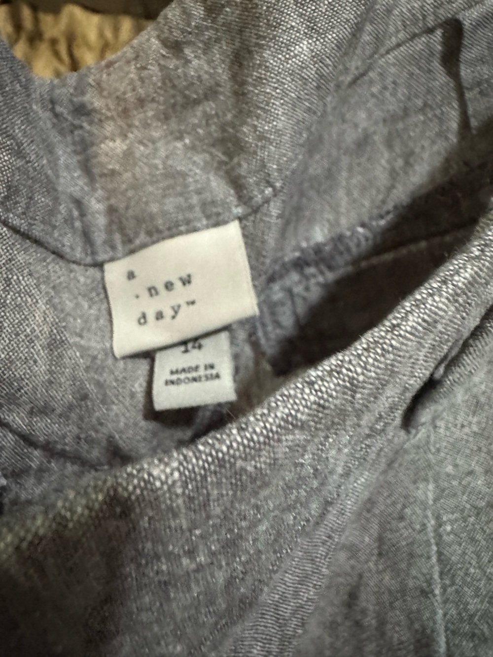 A.N.D. Women’s wide leg gray linen blend pants 14